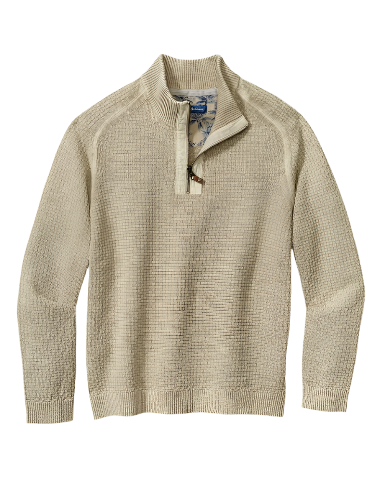 Tommy Bahama Mens Sunbreak Half-Zip Sweater