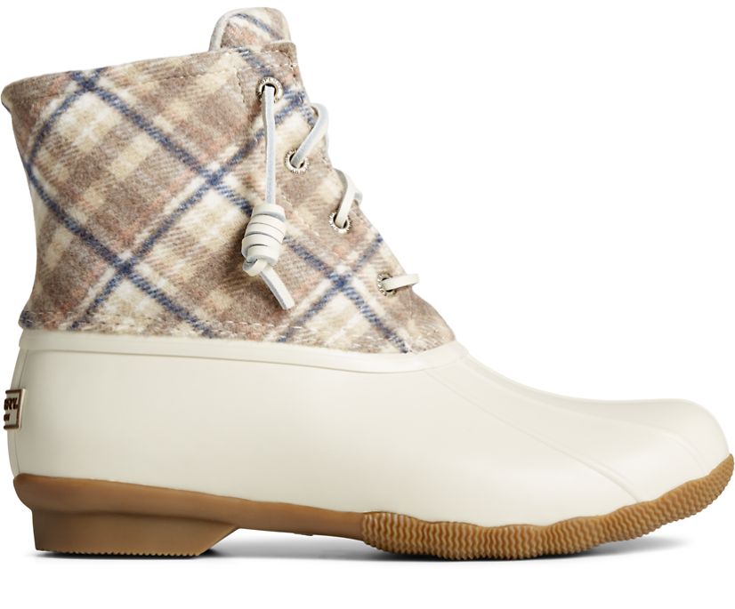 Sperry Womens Saltwater Plaid Wool Duck Boots
