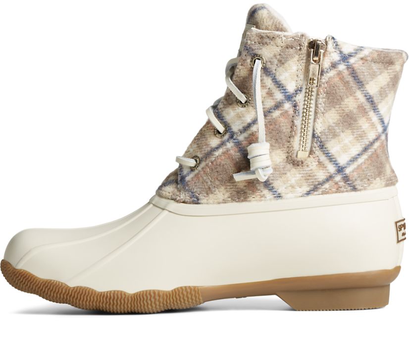 Sperry Womens Saltwater Plaid Wool Duck Boots