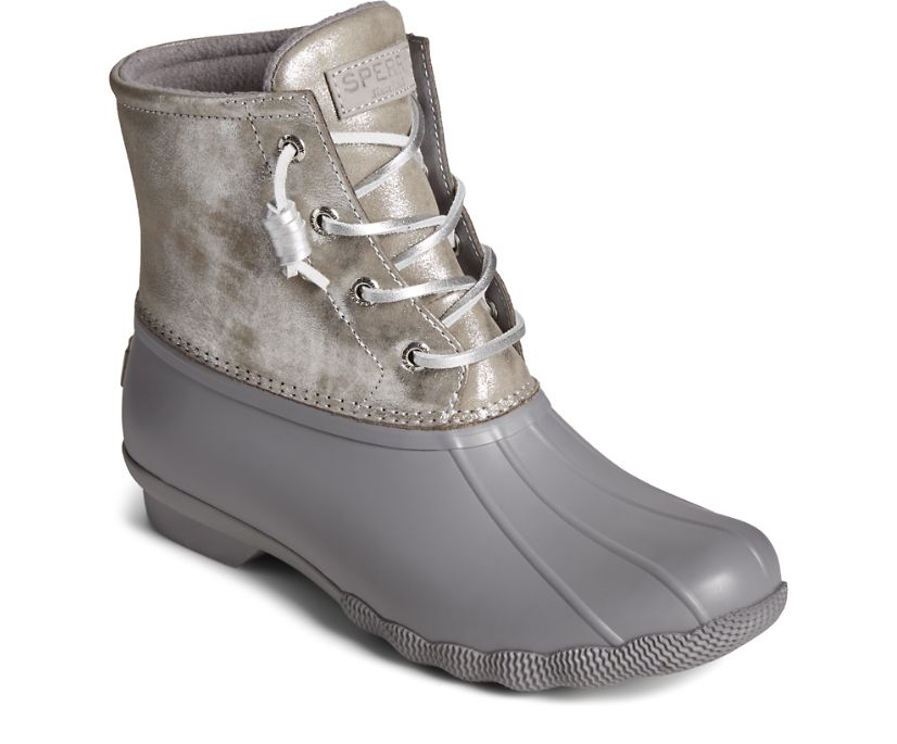 Sperry Womens Saltwater Metallic Leather Duck Boots