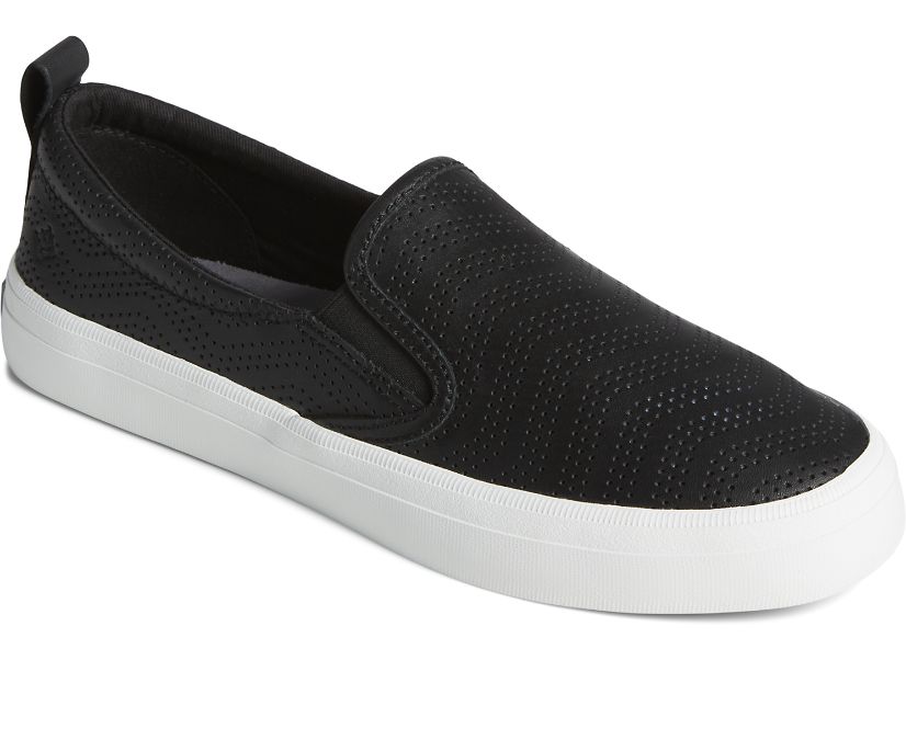 Sperry Womens Crest Twin Gore Leather Slip-On Sneakers