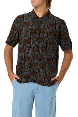 O'Neill Mens Relaxed Woven Camp Button Down Short Sleeve Shirt