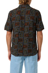 O'Neill Mens Relaxed Woven Camp Button Down Short Sleeve Shirt