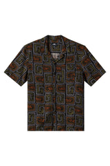 O'Neill Mens Relaxed Woven Camp Button Down Short Sleeve Shirt