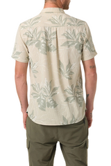O'Neill Mens TRVLR Perforated Printed Standard Fit Short Sleeve Shirt