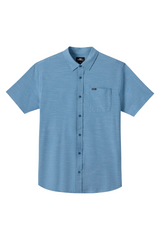 O'Neill Mens UPF Slub Solid Standard Fit Short Sleeve Shirt