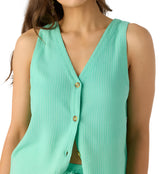 O'Neill Womens Corey Button-Up Tank Top