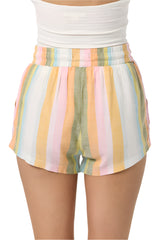 O'Neill Womens Keagan Low Tide Stripe Beach Shorts