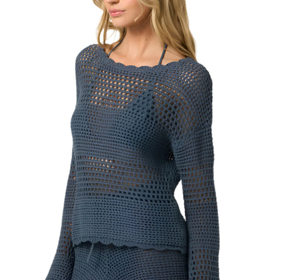 O'Neill Women Consuelo Long Sleeve Crochet Sweater