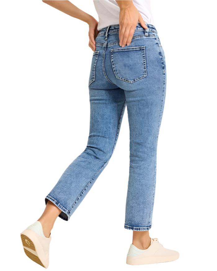 Tommy Bahama Womens Mid-Rise Cropped Mini Bootcut Jeans