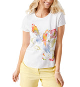 Tommy Bahama Womens Watercolor Lux Short Sleeve T-Shirt