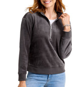 Tommy Bahama Womens Cozy Cove Cord Half-Zip Sweatshirt