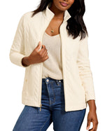 Tommy Bahama Womens Aruba Cable Jacquard Full-Zip Sweatshirt