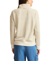 Tommy Bahama Womens Marina Del Mar Stripe Mock Sweatshirt