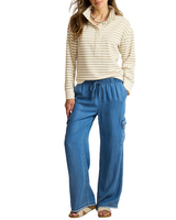 Tommy Bahama Womens Marina Del Mar Stripe Mock Sweatshirt