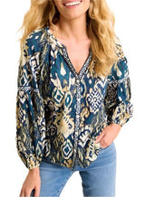 Tommy Bahama Womens Vista Cove Long Sleeve Blouse