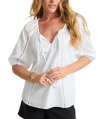 Tommy Bahama Womens Palm Cove Elbow Sleeve Top