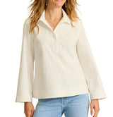 Tommy Bahama Womens Coasta Cord Popover Long Sleeve Top