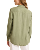 Tommy Bahama Womens Sun-Washed Linen-Blend Embroidered Top