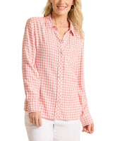 Tommy Bahama Womens Villa Verde Long Sleeve Flannel Shirt