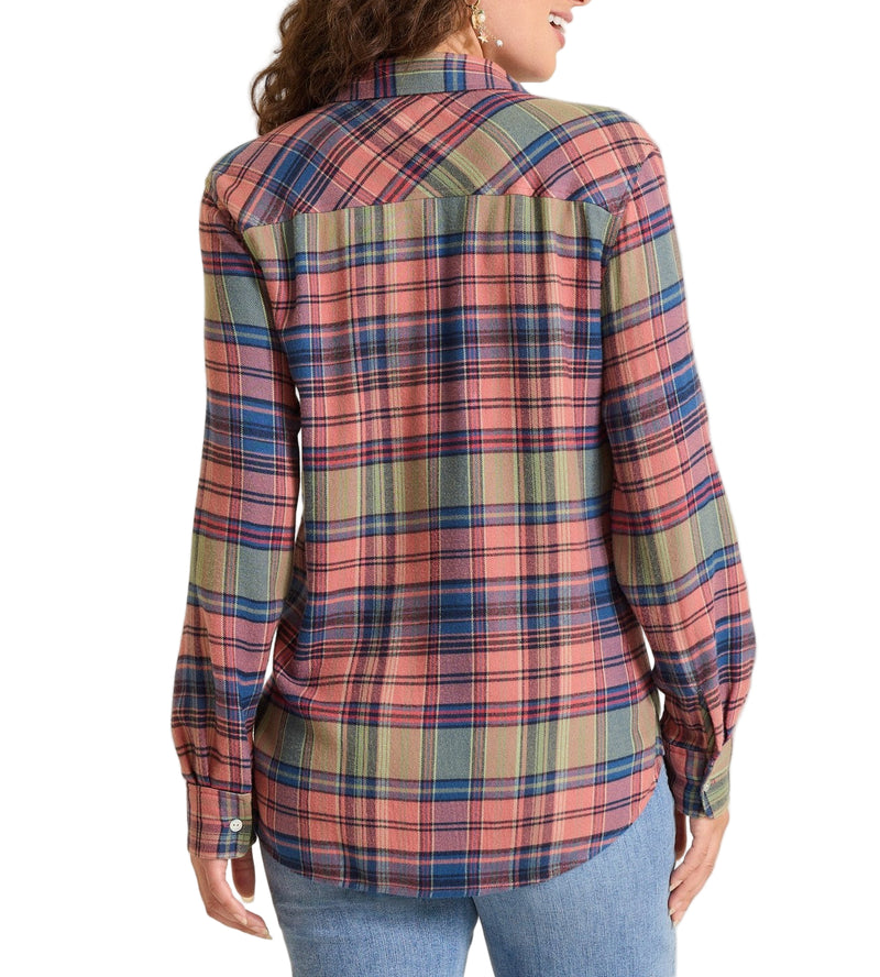 Tommy Bahama Womens Ruby Shores Flannel Long Sleeve Shirt