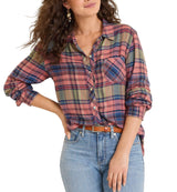Tommy Bahama Womens Ruby Shores Flannel Long Sleeve Shirt