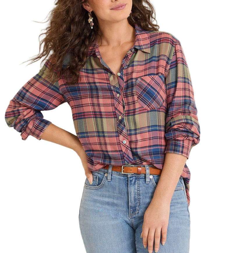 Tommy Bahama Womens Ruby Shores Flannel Long Sleeve Shirt