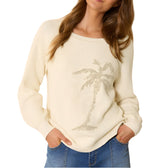 Tommy Bahama Womens Breezy Palm Crew Pullover Sweater