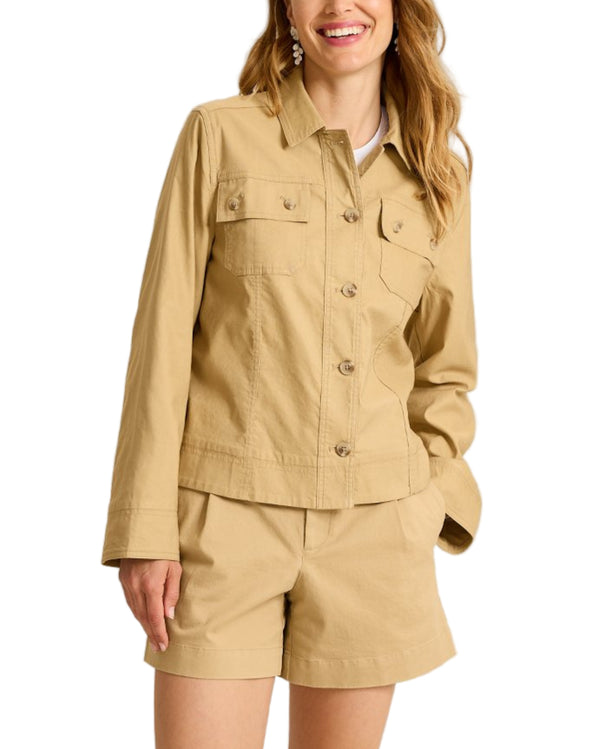 Tommy Bahama Womens Seaside Breeze Cropped Stretch-Linen Jacket