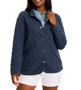 Tommy Bahama Womens Puff Jacquard Barn Coat