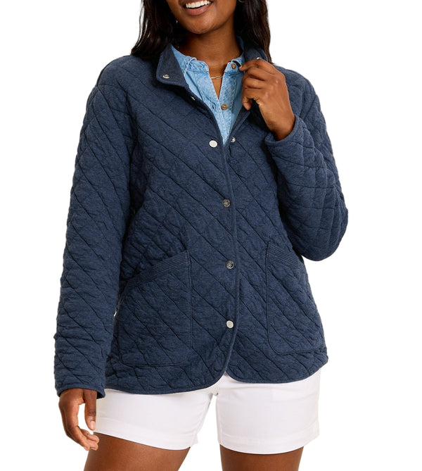 Tommy Bahama Womens Puff Jacquard Barn Coat