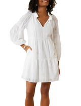 Tommy Bahama Womens Illusion Frond Balloon-Sleeve Short Dress