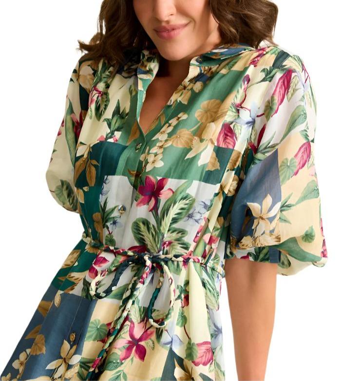 Tommy Bahama Womens Hightide Flora Midi Shirt Dress ShopCGX Tommy Bahama Womens Hightide Flora Midi Shirt Dress ShopCGX