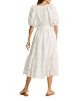 Tommy Bahama Womens Oceana Isle Floral Fresco Embroidered Shirt Dress