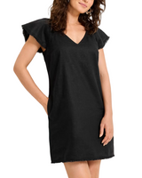 Tommy Bahama Womens Two Palms Flutter-Sleeve Linen Shift Dress