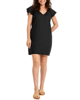 Tommy Bahama Womens Two Palms Flutter-Sleeve Linen Shift Dress