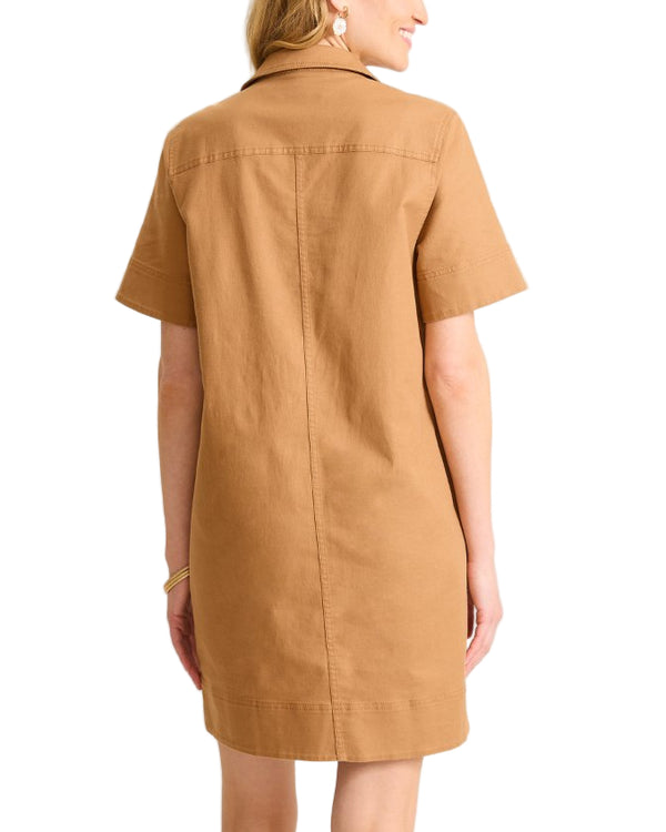 Tommy Bahama Womens Utility Twill Short-Sleeve Shift Dress