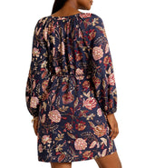 Tommy Bahama Womens Exquisite Bloom Linen-Blend Long Sleeve Shirt Dress