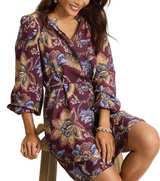 Tommy Bahama Womens Mesa Shores Long Sleeve Short Dress