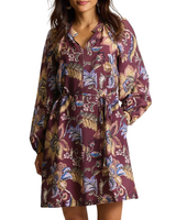 Tommy Bahama Womens Mesa Shores Long Sleeve Short Dress