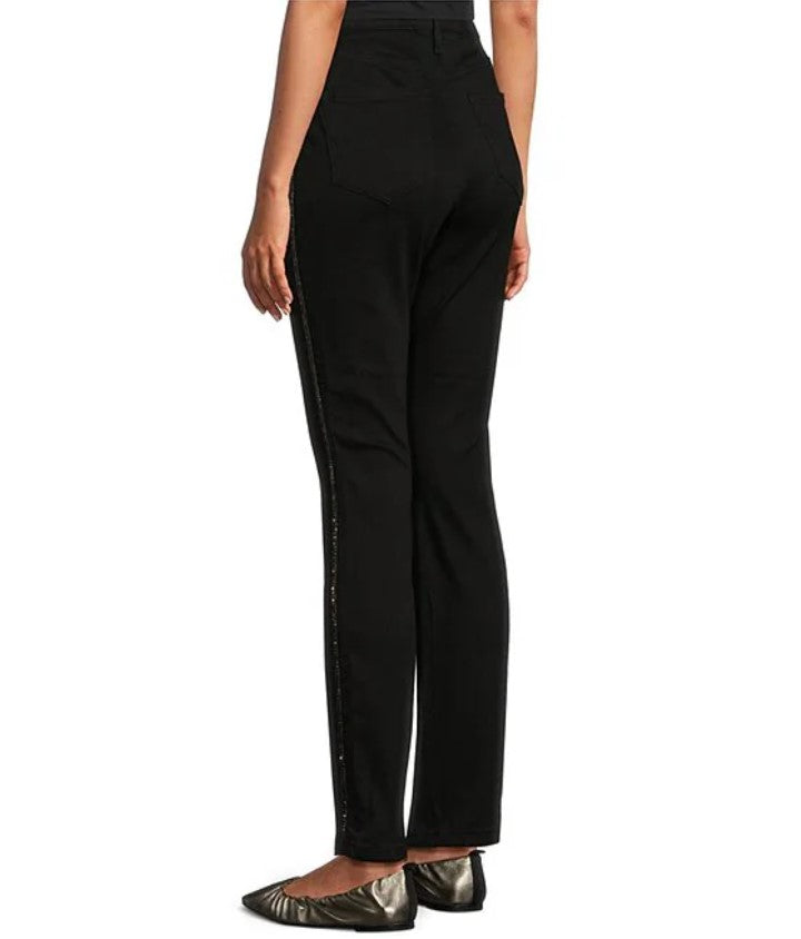 Tommy Bahama Womens Leila Indigo Palms Tux Straight Leg High Rise Ankle Length Jean