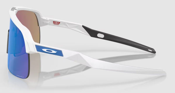 Oakley Mens Non Polarized Sutro Lite Matte White Frames - Prizm Sapphire Lenses Sunglasses