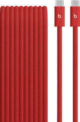 Apple Beats - 10' 240W USB-C to USB-C Braided Cable - Rapid Red