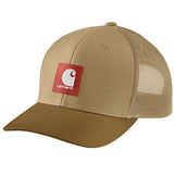Carhartt Mens Rugged Flex Twill Mesh-Back Logo Patch Cap