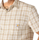 Carhartt Mens Bozeman Relaxed Short Sleeve Plaid Shirt