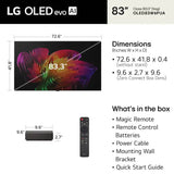 LG 83" Class W6 Series OLED evo AI 4K Smart webOS TV with Wallpaper Design