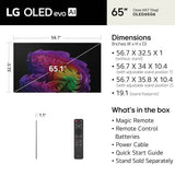 LG 65" Class G6 Series OLED evo AI 4K Smart webOS TV with Gallery Design and Flush Wall Mount