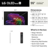 LG 55" Class G6 Series OLED evo AI 4K Smart webOS TV with Gallery Design and Flush Wall Mount