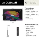 LG 77" Class C6H Series OLED evo AI 4K Smart webOS TV with Hyper Radiant Color Tech