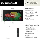 LG 77" Class B6 Series OLED AI 4K Smart webOS TV